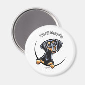 Black Tan Dackel ist alles über mich Magnet (Vorderseite/Rückseite)