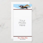 Black Tan Dackel Niedlich Winter Feiertagskarte (Vorne/Hinten)