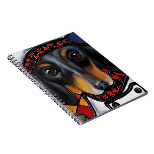 Black Tan Dackel Notizblock (Rechte Seite)