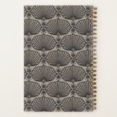 Black & Tan | Deco Fans Personalized Notebook Notizblock (Rückseite)