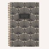 Black & Tan | Deco Fans Personalized Notebook Notizblock (Vorderseite)