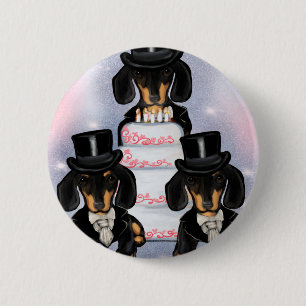 Black & Tan Doxie Grooming Button