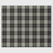 Black Tan Ecru Red Tartan Kariert Geschenkpapier (Flach)