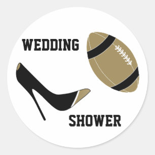 Black & Tan Football Themed Umschlag Aufkleber