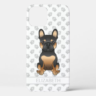 Black & Tan French Bulldog / Frenchie Dog & Name Case-Mate iPhone Hülle
