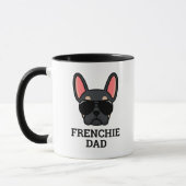 Black Tan French Bulldog Frenchie Dog Vater Tasse (Links)