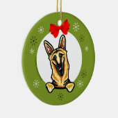 Black Tan German Shepherd Christmas Classic Keramikornament (Rechts)