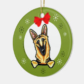 Black Tan German Shepherd Christmas Classic Keramikornament (Links)