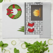 Black & Tan Long Hair Dackel - Weihnachtssaal Geschirrtuch (Gefaltet)