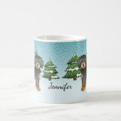 Black & Tan Mini Goldendoodle Dog - Winterwald Kaffeetasse (Mittel)