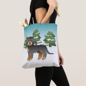 Black & Tan Mini Goldendoodle Dog - Winterwald Tasche (Von Nahem)