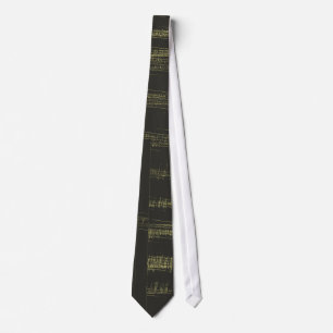 Black, Tan Retro Striped Tie Krawatte