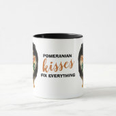 Black Tan Spitz Kisses Fix Alles Tasse (Zentrum)