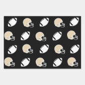 Black, Tan & White Football Color Patterns Geschenkpapier Set (Vorderseite 2)