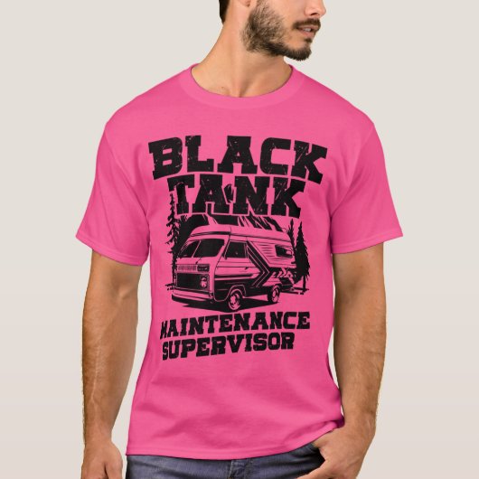 Black Tank Maintenance Supervisor Funny RV Dad Fat (Vorderseite)