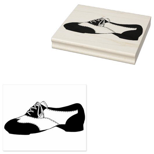 Black Tapdance Oxford Stach Tance Shoe Teacher Gummistempel (Stempel)