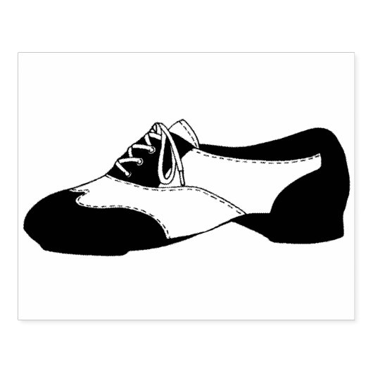 Black Tapdance Oxford Stach Tance Shoe Teacher Gummistempel (Prägung)