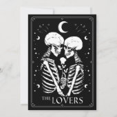 Black Tarot Goth Hochzeit Einladung (Rückseite)