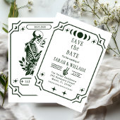 Black tarot Goth save the date wedding Invitation Einladung