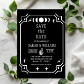 black tarot Goth save the date wedding Invitation Einladung