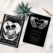 Black Tarot Goth Wedding Einladung