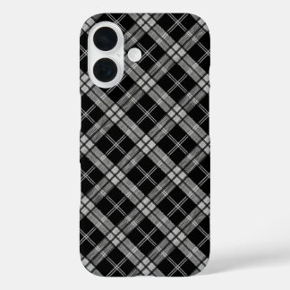 Black Tartan iPhone 16 Hülle