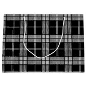 Black Tartan Große Geschenktüte (Vorderseite)
