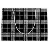 Black Tartan Große Geschenktüte (Rückseite)