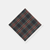 Black Tartan Standard Cocktail Serviette (Ecke)