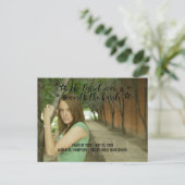 Black Tassel Worth Hassle Foto Abschluss Ankündigungspostkarte (Stehend Vorderseite)