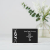 Black Tattoo Business Card Visitenkarte (Stehend Vorderseite)