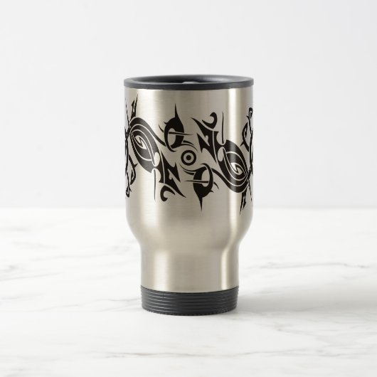 Black Tattoo Tribal 2 Reisebecher (Mittel)