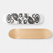 Black Tattoo Tribal 2 Skateboard (Horizontal)
