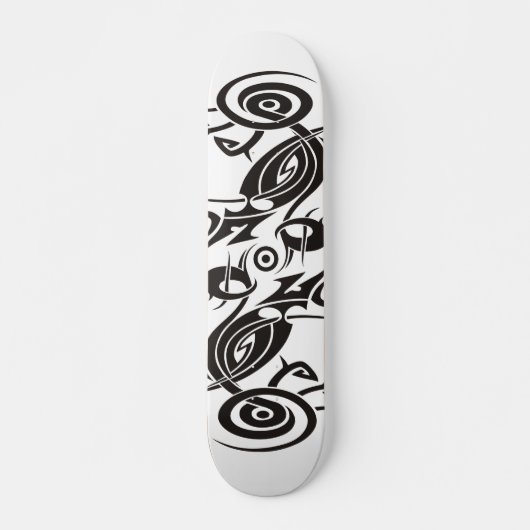 Black Tattoo Tribal 2 Skateboard (Vorne)