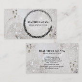 *~* Black Taupe Abstrakt Glitzer Business Card Visitenkarte (Vorne/Hinten)