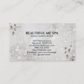 *~* Black Taupe Abstrakt Glitzer Business Card Visitenkarte (Rückseite)