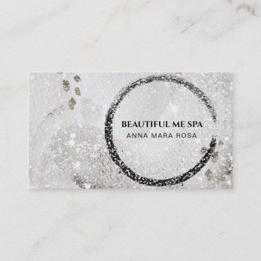 *~* Black Taupe Abstrakt Glitzer Business Card Visitenkarte (Vorderseite)