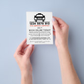 Black Taxi Cab Logo, Taxi Cab Firm with Price List Flyer (Gruppe)