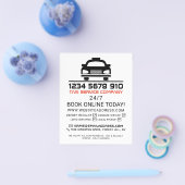 Black Taxi Cab Logo, Taxi Cab Firm with Price List Flyer (Einzeln)