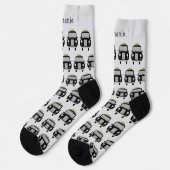 Black Taxi Design Personalisiert Socken (Linkes Detail)