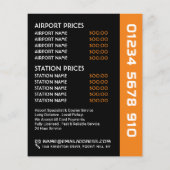 Black Taxi mit Preisliste Flyer (Hinten)