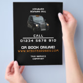 Black Taxi mit Preisliste Flyer (Hand)