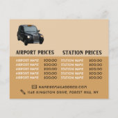 Black Taxi mit Preisliste Flyer (Hinten)