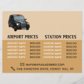 Black Taxi mit Preisliste Flyer (Hinten)