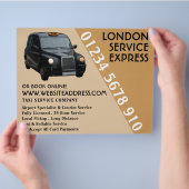 Black Taxi mit Preisliste Flyer (Hand)