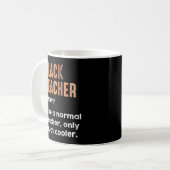 Black Teacher Definition Funny Black History Monat Kaffeetasse (Vorderseite Links)
