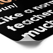 Black Teacher Definition Funny Black History Monat Poster (Ecke)