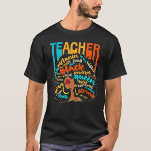 Black Teacher Educational Magic Africa Proud Histo T-Shirt