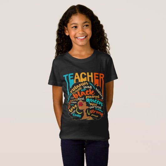 Black Teacher Educational Magic Africa Proud Histo T-Shirt (Vorne ganz)