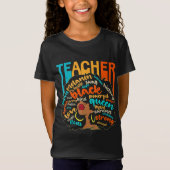 Black Teacher Educational Magic Africa Proud Histo T-Shirt (Vorderseite)
